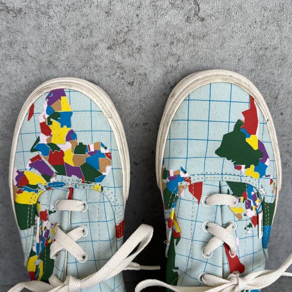 Vans Era Save Our Planet Globe Classic Size Women's 7.5 Mens 6 Shoes Map Sneaker - Picture 2 of 10